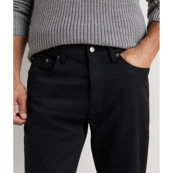 NWT Quince Mens Comfort Stretch Traveler 5-Pocket Pants - Casual Black 35X34 - Picture 14 of 14